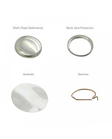 Herraje 2.2 cms para ensamble de Botón